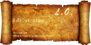 Lévi Olga névjegykártya